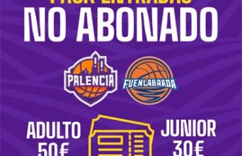 Cartel de entradas no abonado para el partido Palencia contra Fuenlabrada