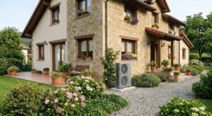 Casa con sistema de aerotermia y jardín bien cuidado