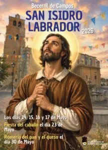 Cartel del programa de las fiestas de San Isidro en Becerril de Campos