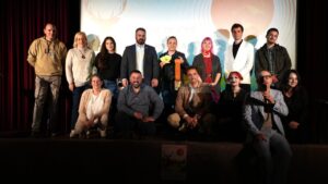 Grupo de personas en el IV Festival de Cine Rural y de Montaña de Cervera de Pisuerga
