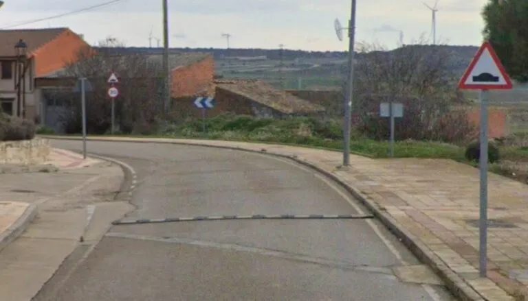Lomo de asno en una carretera de la provincia de Palencia