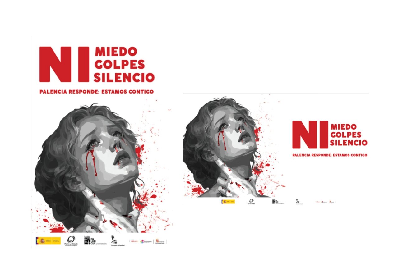 Cartel de campaña contra la violencia de género en Palencia