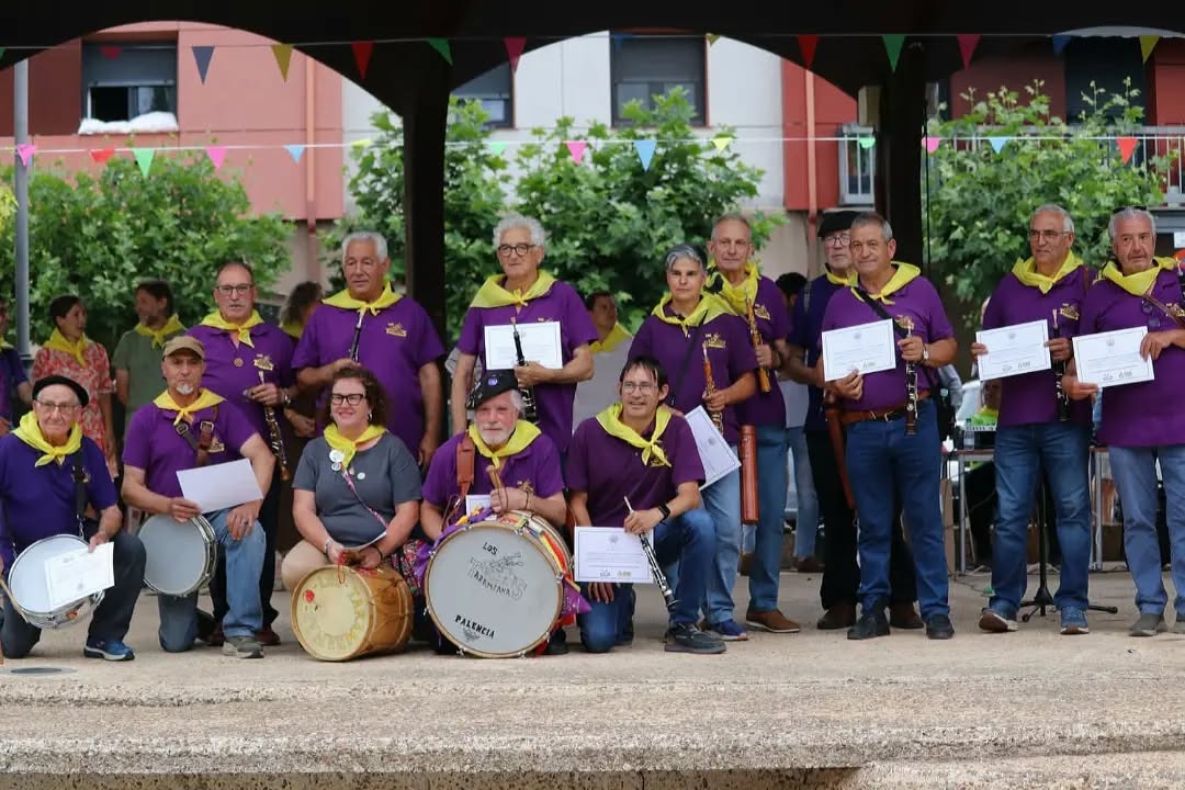 Grupo de dulzaineros Los Tarambanas en las fiestas de San Juanillo