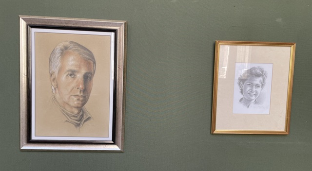 Retratos enmarcados de José María Paniagua y Josefina Núñez Pastor