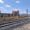 Vista del viaducto en construcción junto a las vías del tren en Palencia