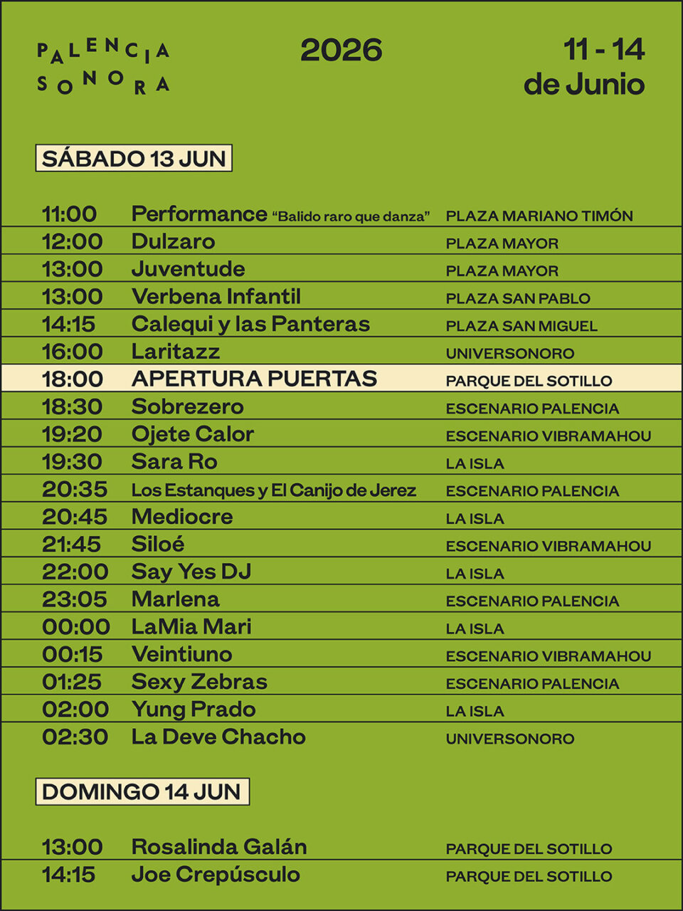 Concierto en el Parque del Sotillo durante el festival Palencia Sonora
