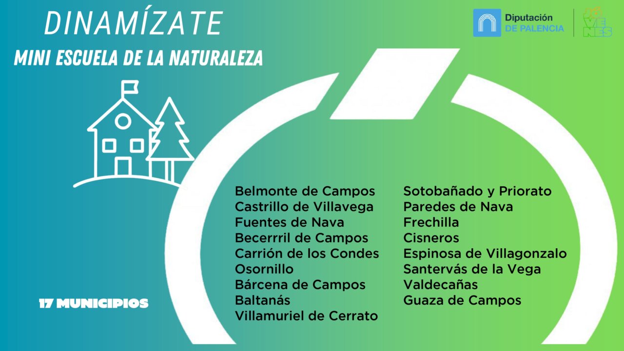 Cartel del programa de dinamización juvenil de verano en Palencia