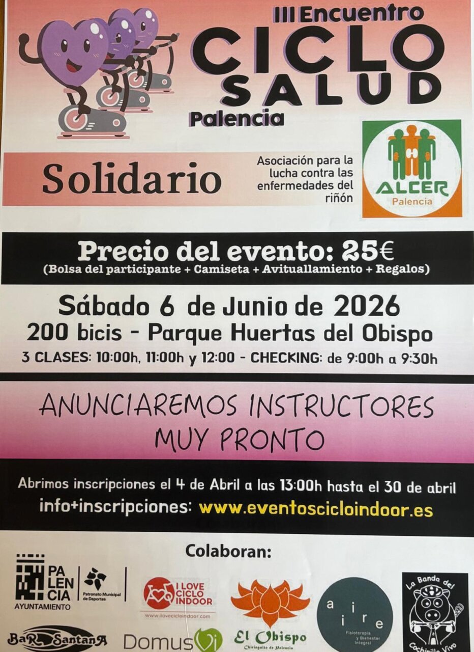 Cartel del III Encuentro Ciclo Salud en Palencia con detalles del evento.