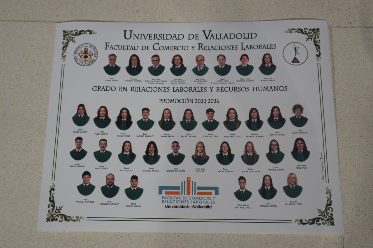Graduación de estudiantes del Grado en Relaciones Laborales y Recursos Humanos en Palencia