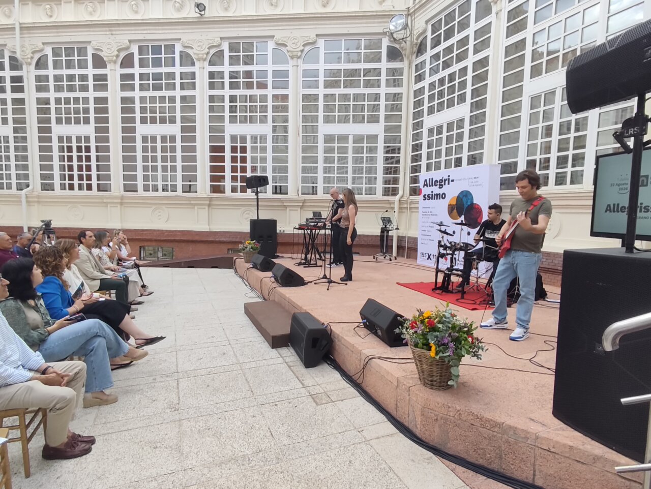 Presentación del programa Allegrissimo en el patio del Palacio Provincial de Palencia