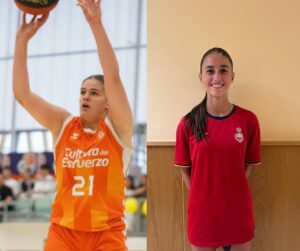 Amelia Alonso y Ainara Robles en sus respectivas convocatorias deportivas.