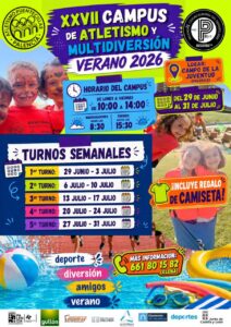 Cartel del XXVII Campus de Atletismo y Multidiversión en Palencia