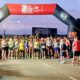Atletas en la salida de la Carrera Nocturna Monumental en Palencia