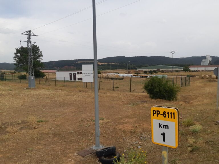 Vista del Polígono Industrial donde se construirá el centro logístico de biomasa en Alar del Rey.