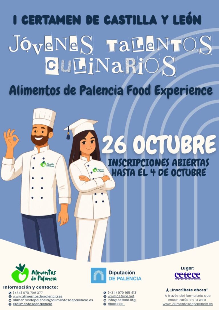 Cartel del I Certamen de Castilla y León de Jóvenes Talentos Culinarios en Palencia