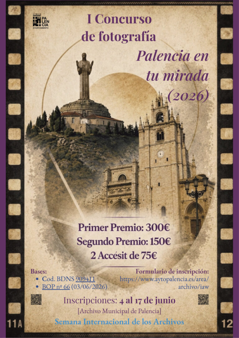 Cartel del I Concurso de Fotografía Palencia en tu mirada 2026