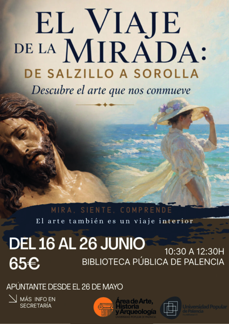 Cartel del evento sobre arte de Salzillo a Sorolla en Palencia