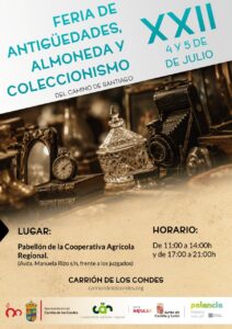 Cartel de la XXII Feria de Antigüedades en Carrión de los Condes