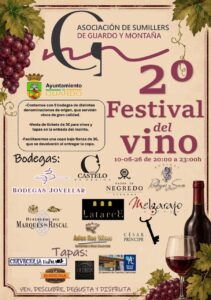 Cartel del 2º Festival del Vino en Guardo con detalles del evento