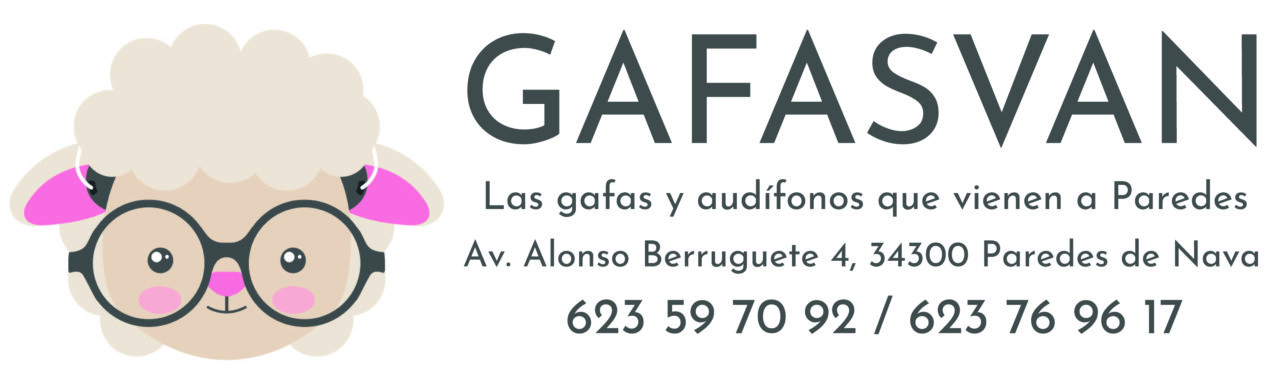 Logo de Gafasvan con un cordero usando gafas