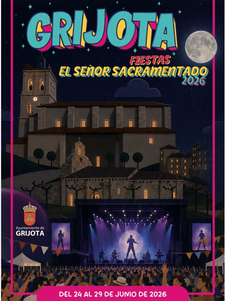 Cartel de las fiestas del Señor Sacramentado en Grijota 2026