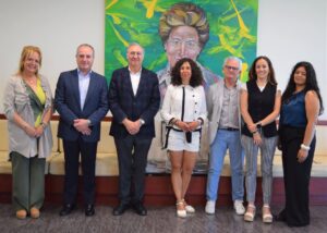 Reunión de representantes de Gullón y la Hermandad de Donantes de Sangre de Palencia