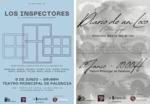 Cartel de las obras 'Los Inspectores' y 'Diario de un Loco' en La Ballena 60