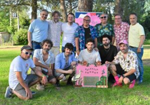 Grupo de artistas en el Bosque Sonoro de Palencia