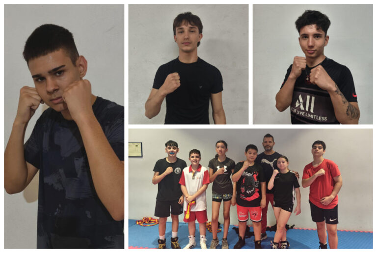 Miguel Espartero y deportistas del Spartan's Boxing en entrenamiento de boxeo