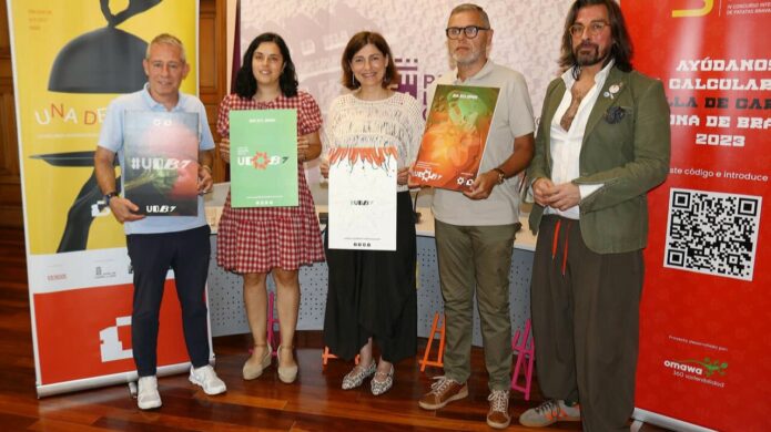 Presentación del concurso de Patatas Bravas en Palencia con participantes y carteles
