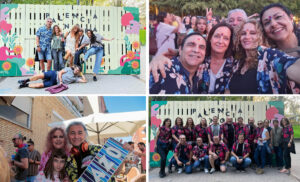 Grupo de amigos disfrutando en el festival Palencia Sonora