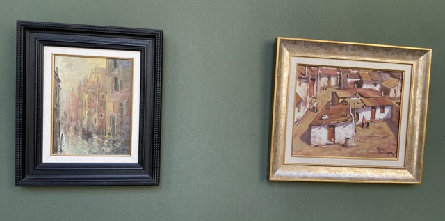 Cuadros de la exposición de José María Paniagua en la catedral