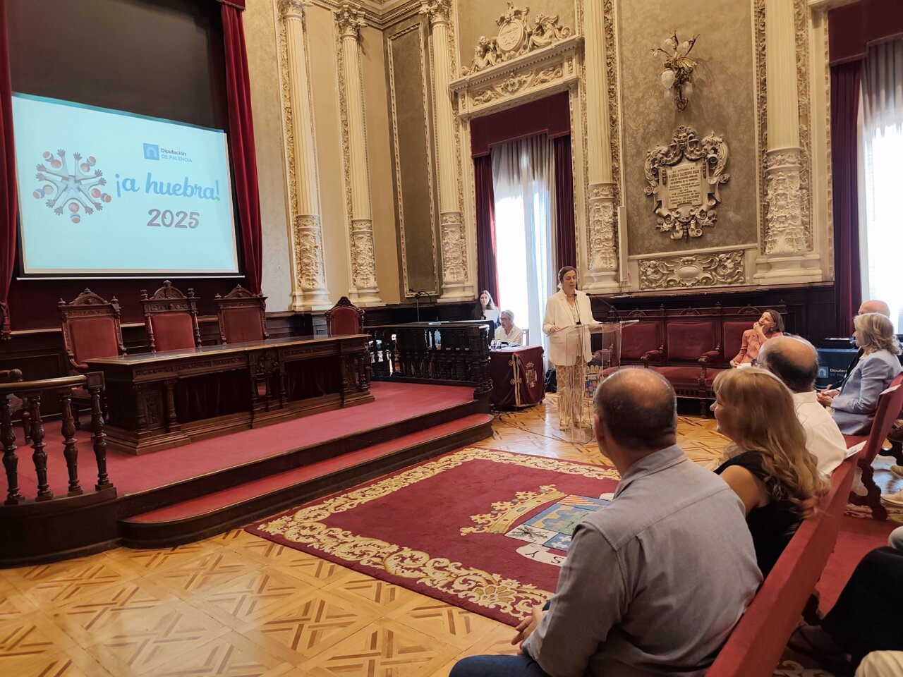 Entrega de premios A Huebra en el salón de actos de la Diputación de Palencia