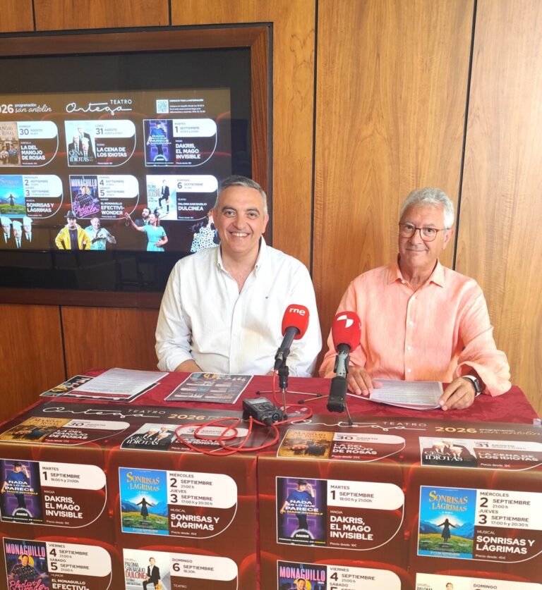 Rueda de prensa sobre el programa del Teatro Ortega para las fiestas de San Antolín 2026