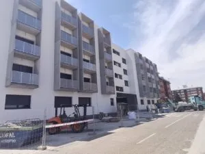 Estado actual de las viviendas en el Parque Móvil de Palencia en rehabilitación.