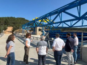 Visita a la presa de Requejada tras su modernización en Palencia