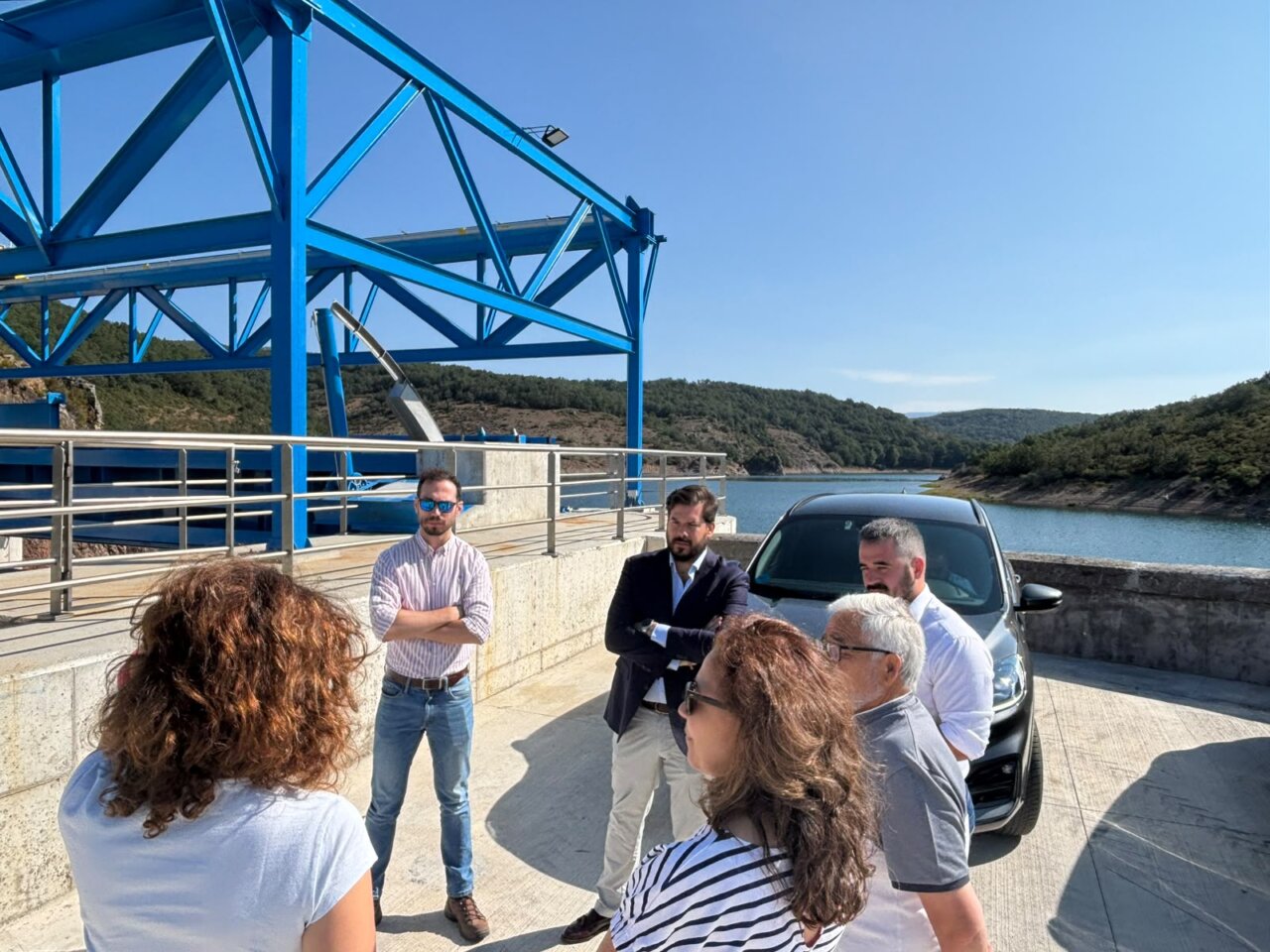 Visita a la presa de Requejada tras su modernización en Palencia