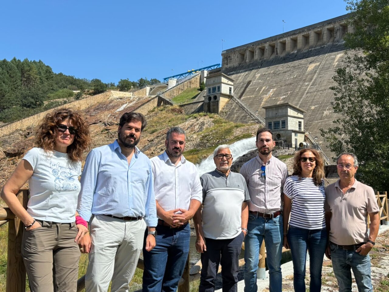 Visita a la presa de Requejada tras su modernización en Palencia