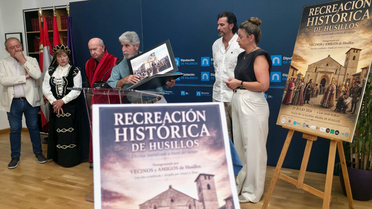 Presentación de la Recreación Histórica de Husillos con varios participantes