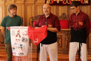 Presentación de la actuación de castellers en Palencia con participantes