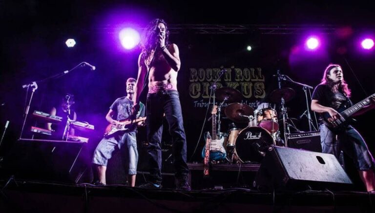 Actuación de la banda Rock'n Roll Cirkus en Baltanás