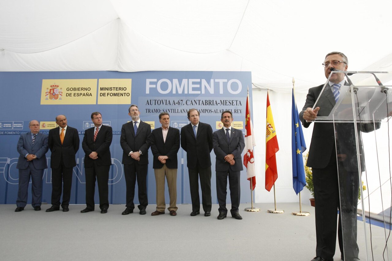 Ceremonia de inauguración de la autovía A-67 entre Palencia y Santander
