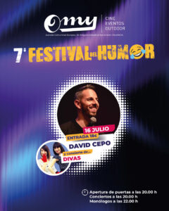 Cartel del festival de humor con David Cepo y Divas en OMY