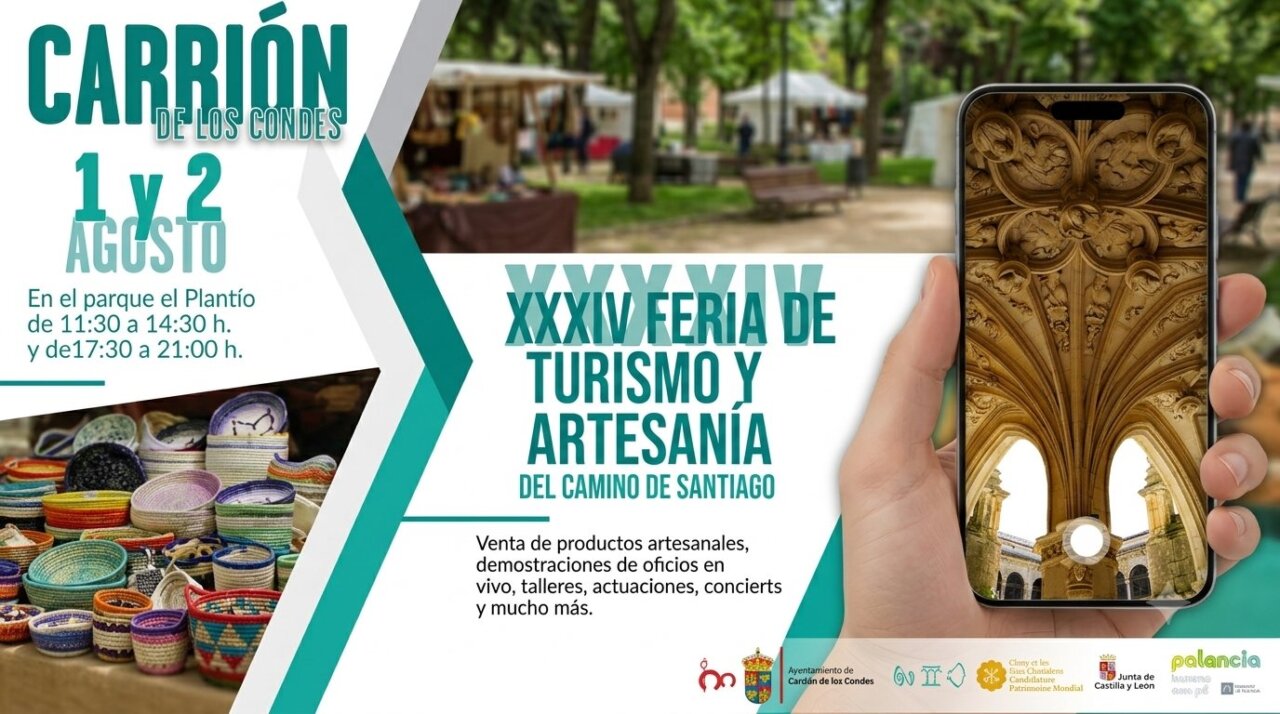 Cartel de la Feria de Turismo y Artesanía en Carrión de los Condes