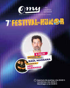 Cartel del Festival del Humor con Raúl Massana y Aris Sabinadas