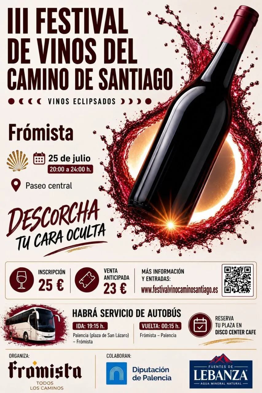 Cartel del III Festival de Vinos del Camino de Santiago en Frómista