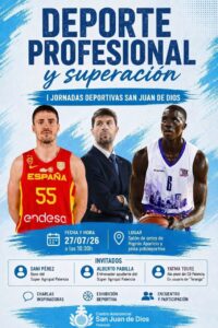 Cartel de la I Jornada Deportiva en San Juan de Dios con baloncesto