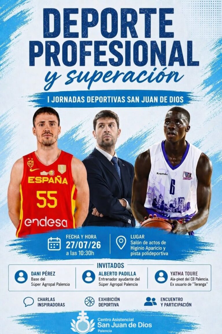 Cartel de la I Jornada Deportiva en San Juan de Dios con baloncesto