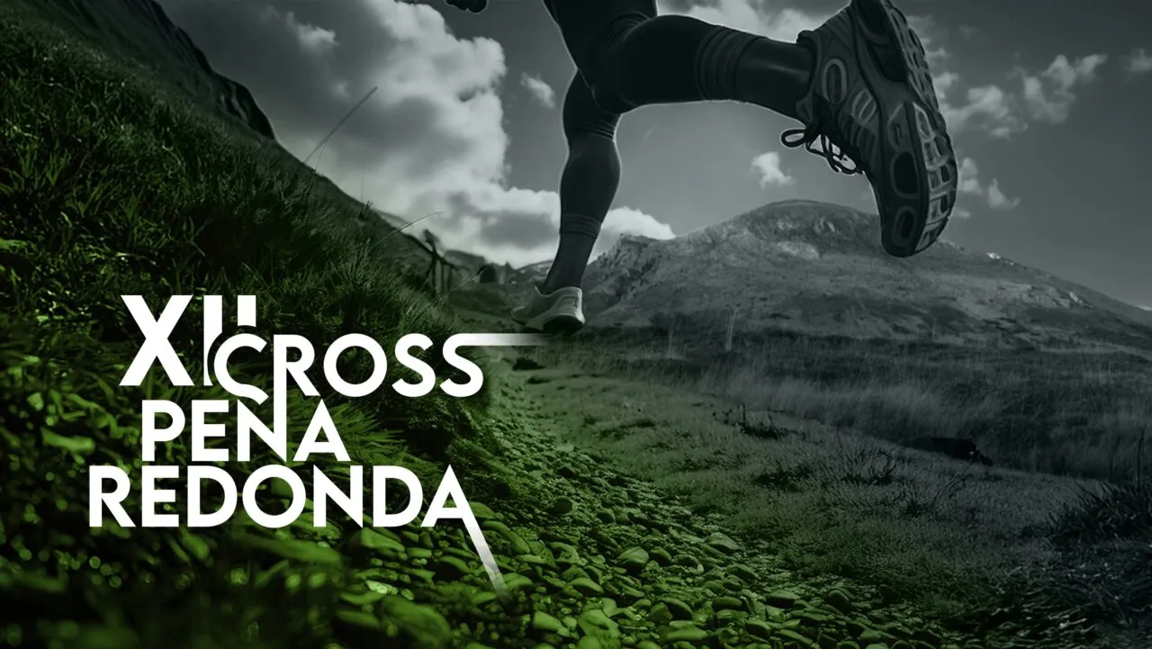 Corredor en el XII Cross Peña Redonda en un paisaje montañoso