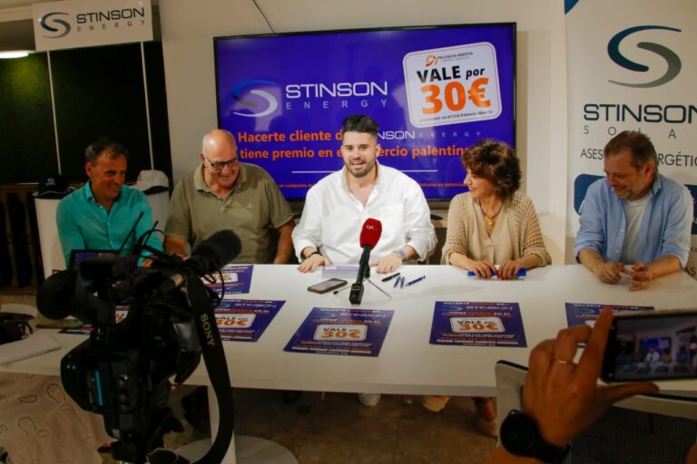 Rueda de prensa de Stinson Energy sobre campaña de apoyo al comercio palentino